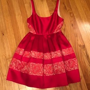 Red formal mini dress